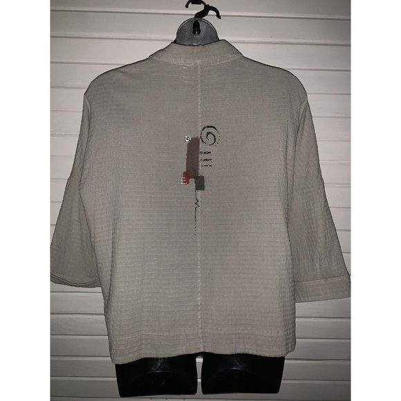 Phoenix Conexion USA Sz XL ART to WEAR Hand Painted Waffle Khaki Jacket EUC - Picture 9 of 10